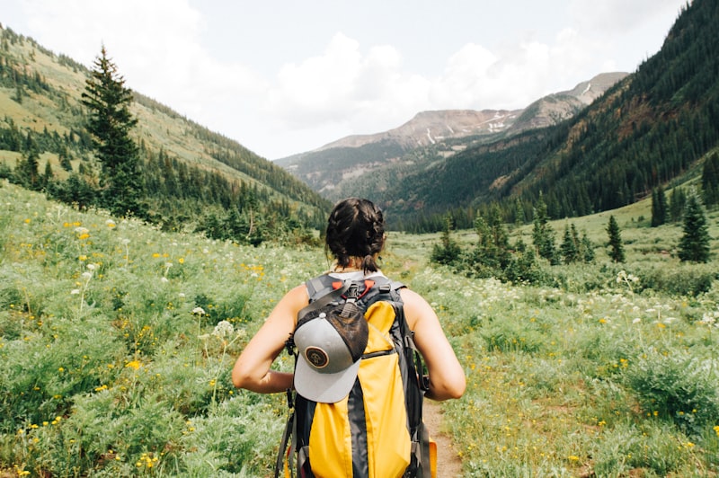 Hiker on a mountain trail